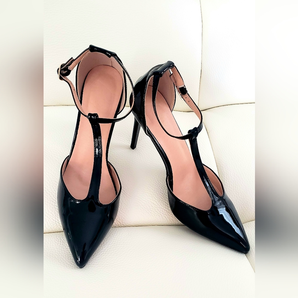Ladies patent leather shoes, size 39, US 9 - Picture 7 of 7